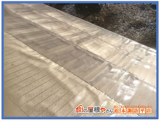 松本市屋根葺き替え工事　ルーフィング